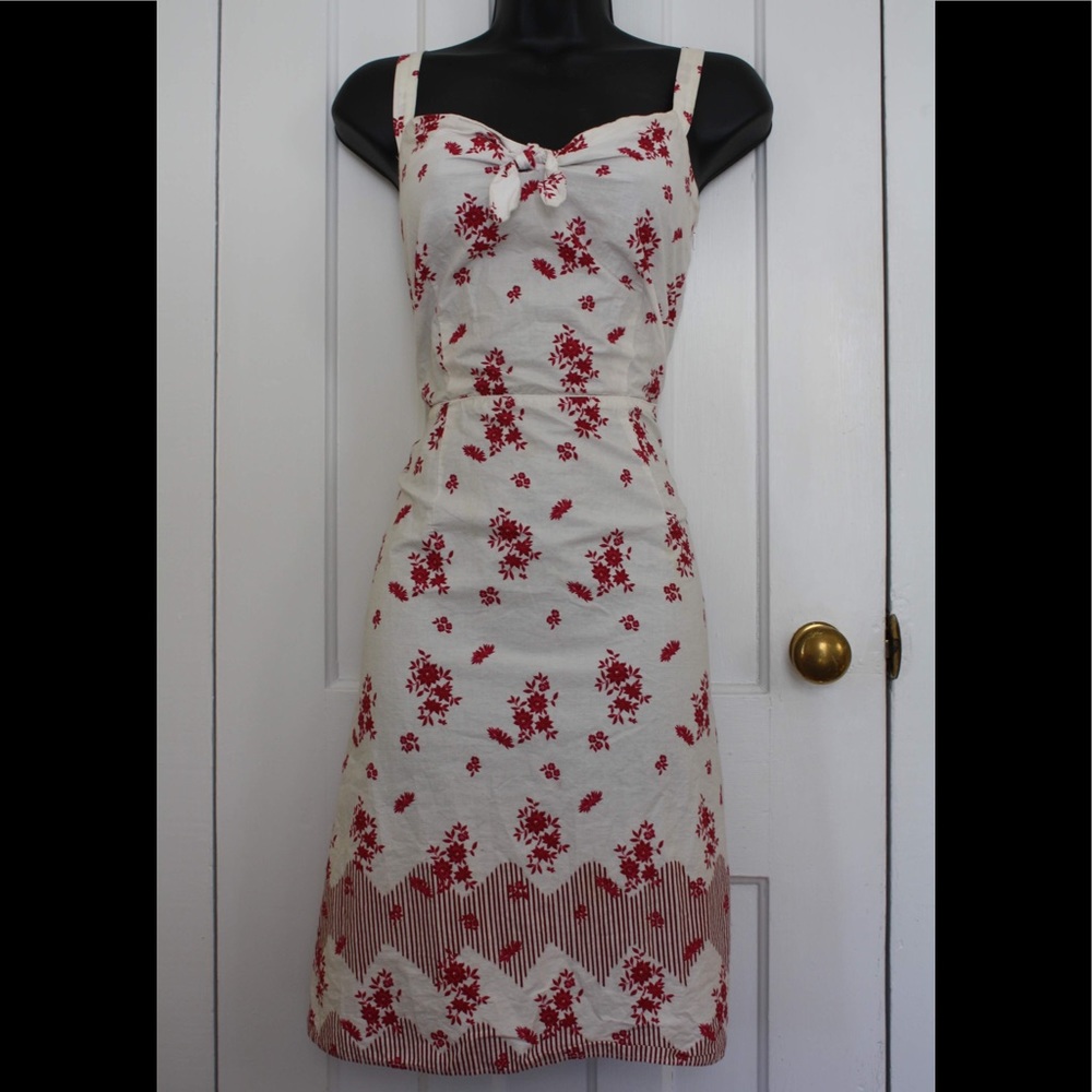 • Faded Glory • Red Floral Dress